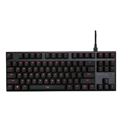 HyperX Alloy FPS Pro - Tenkeyless Mechanical Gaming Keyboard - 87-Key, Ultra-Compact Form Factor - Linear & Quiet - Cherry MX Red - Red LED Backlit（HX-KB4RD1-US/R1）